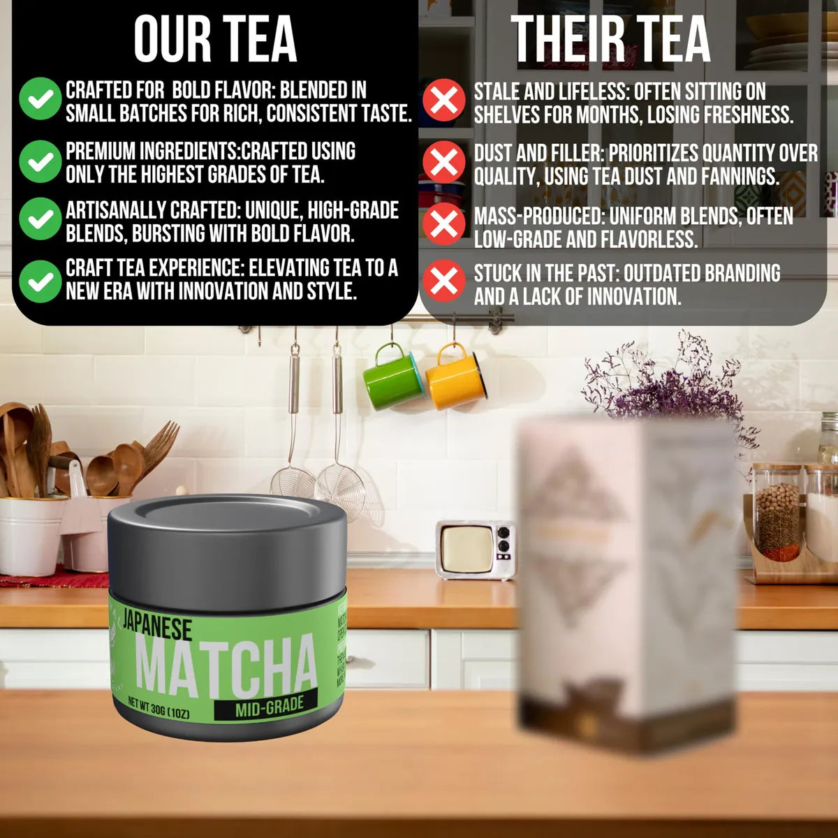 Té Verde Japonés Matcha Ceremonial Para Lattes 28g Energía Natural Antioxidante