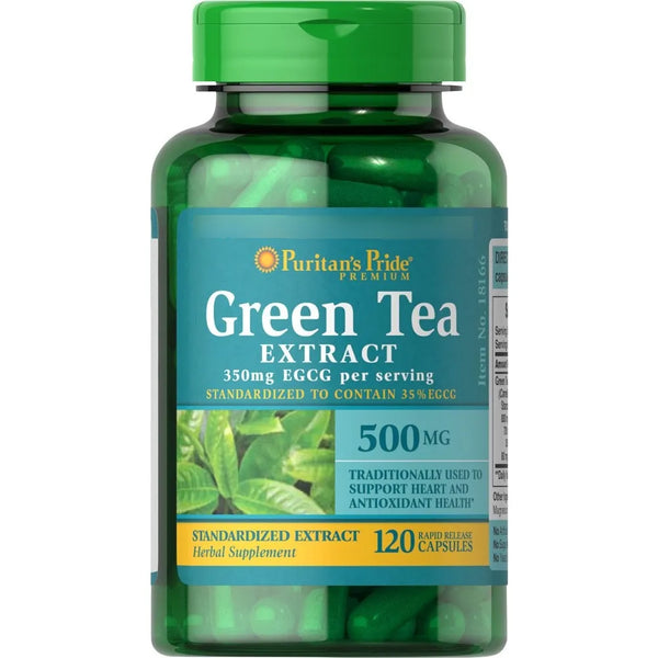 Extracto Estandarizado De Té Verde 500 Mg 120 Cápsulas Antioxidante Sin Gluten