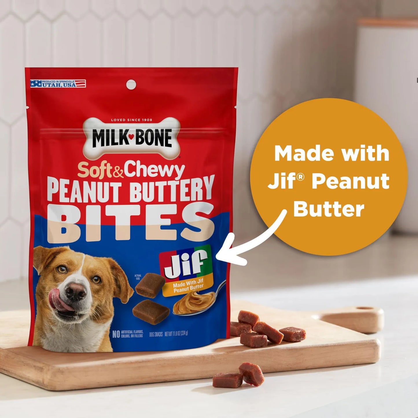 Golosinas Suaves Para Perros Con Mantequilla De Maní Jif 11.8 Onzas