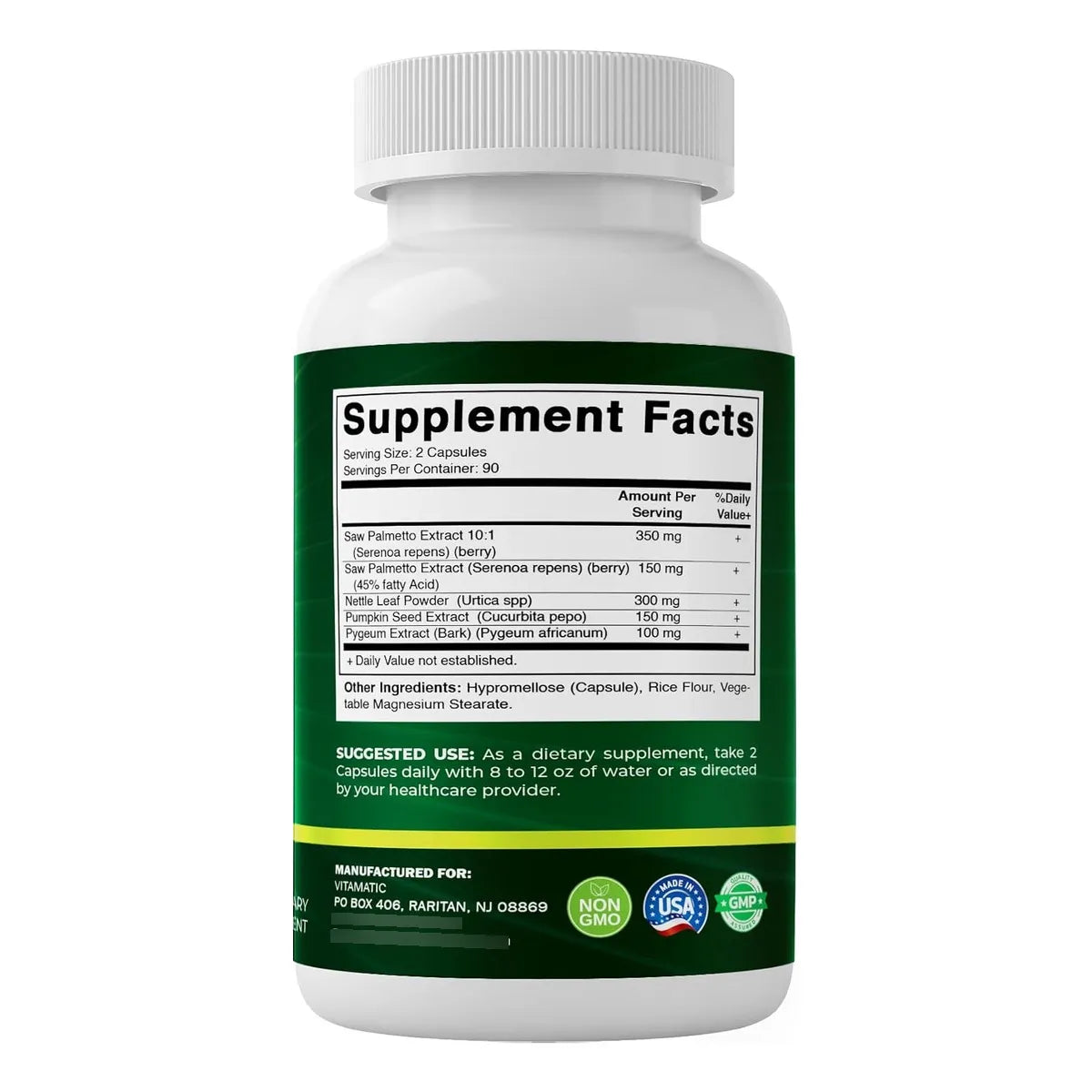 Extracto De Palma Enana Americana Capsulas 180 Unidades Soporte Prostático Natural