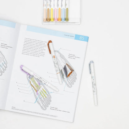 Zebra Pen Mildliner 10 Resaltadores Doble Punta Colores Suaves Sin Traspaso
