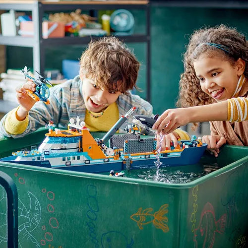 Kit Lego City 60368 Exploradores Del Ártico Barco 815 Pz Aventura Creativa
