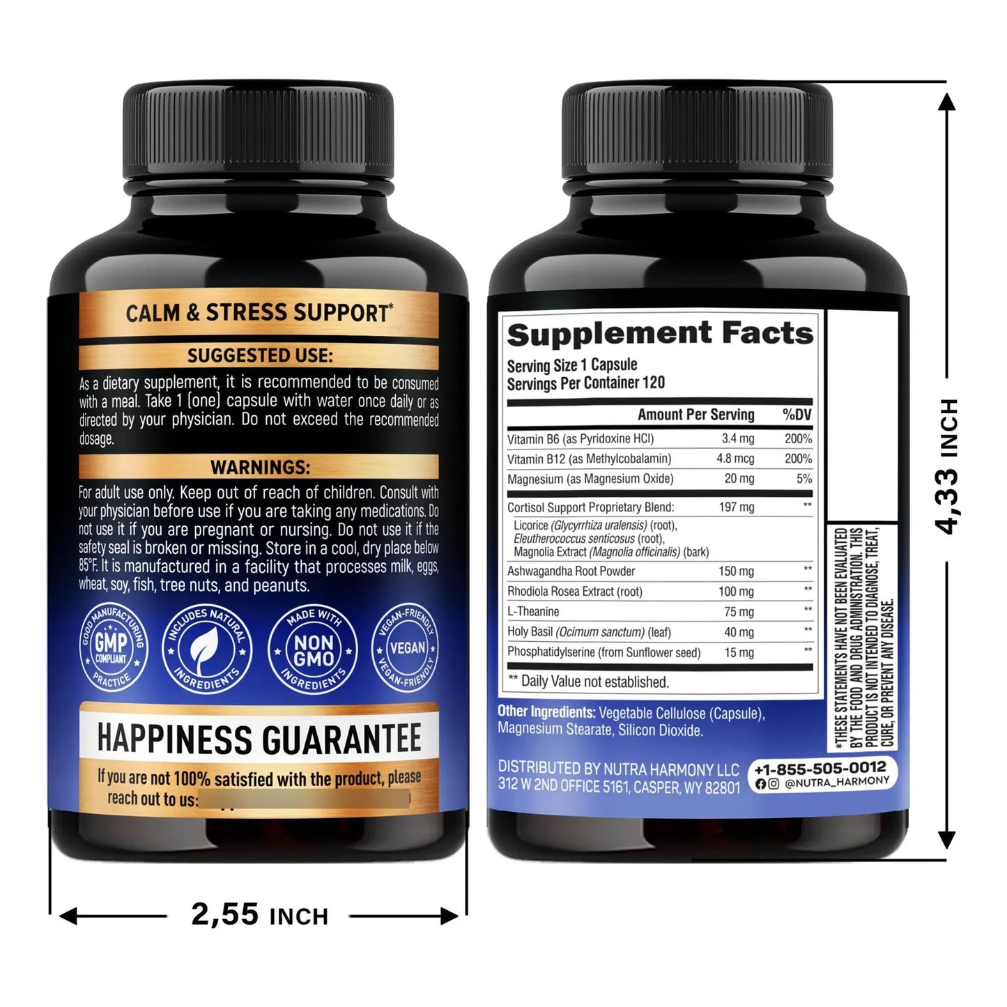 Suplemento De Cortisol Natural Para Mujeres Equilibrio Hormonal Con Ashwagandha Y Vitaminas