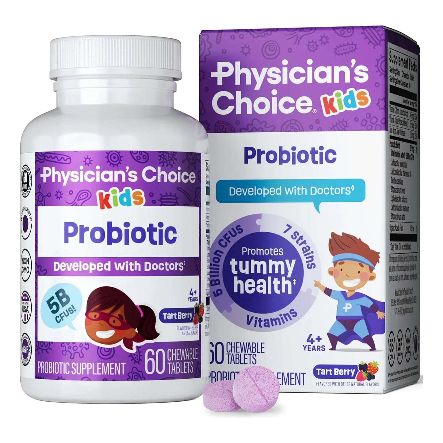 Probióticos Infantiles 7 Cepas Prebióticos Orgánicos Vitaminas Zinc