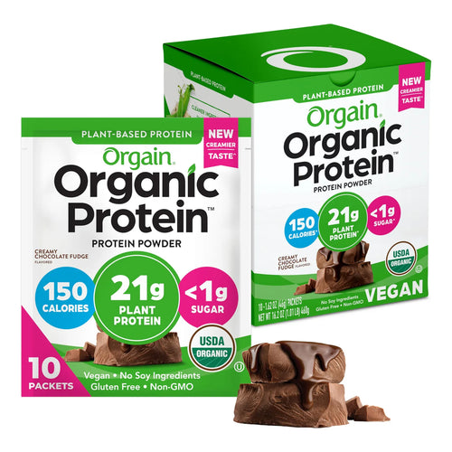 Polvo De Proteína Vegetal Orgánico Chocolate Cremoso 6 Gramos Sin Azúcar Vegano