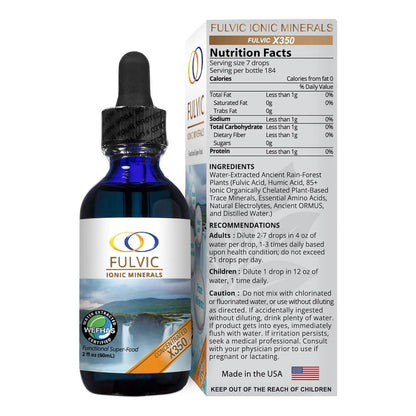 Minerales Ionico X350 Fulvic 60Ml Concentracion Doble Energia Y Claridad Mental