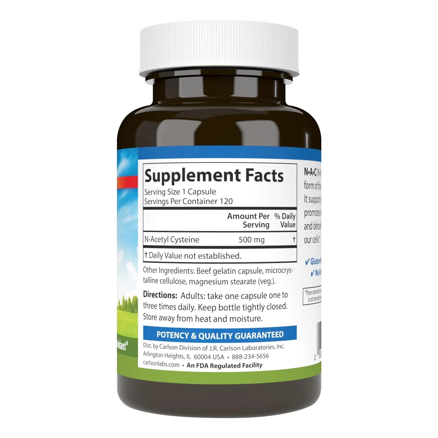 N Acetil Cisteina 500 Mg 120 Capsulas Antioxidante Salud Hepatica E Inmune