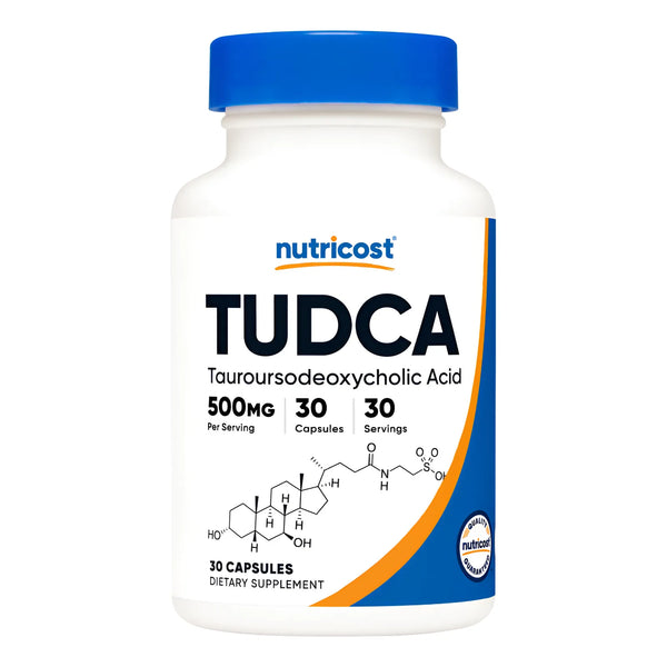 Capsulas De Acido Tauroursodeoxicolico 500 Mg Tudca Premium Sin Gluten 30 Unidades
