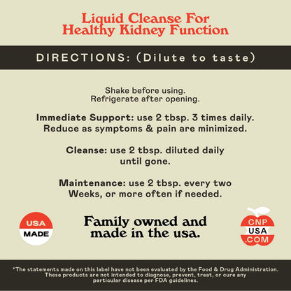 Complete Natural Kidney Suplemento Líquido Renal Desintoxicación Con Ingredientes Orgánicos