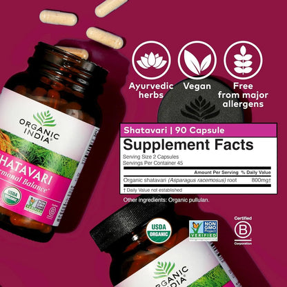 Shatavari Capsulas Suplemento Hierbas Equilibrio Hormonal Salud Reproductiva 180 Capsulas