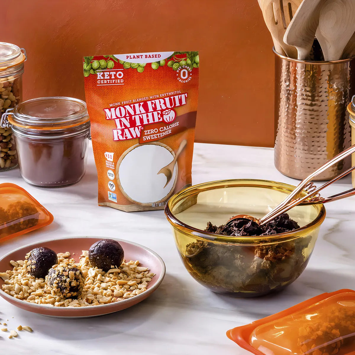Edulcorante Natural Fruta Monje In The Raw 40 Sobres Zero Calorias Keto Vegan