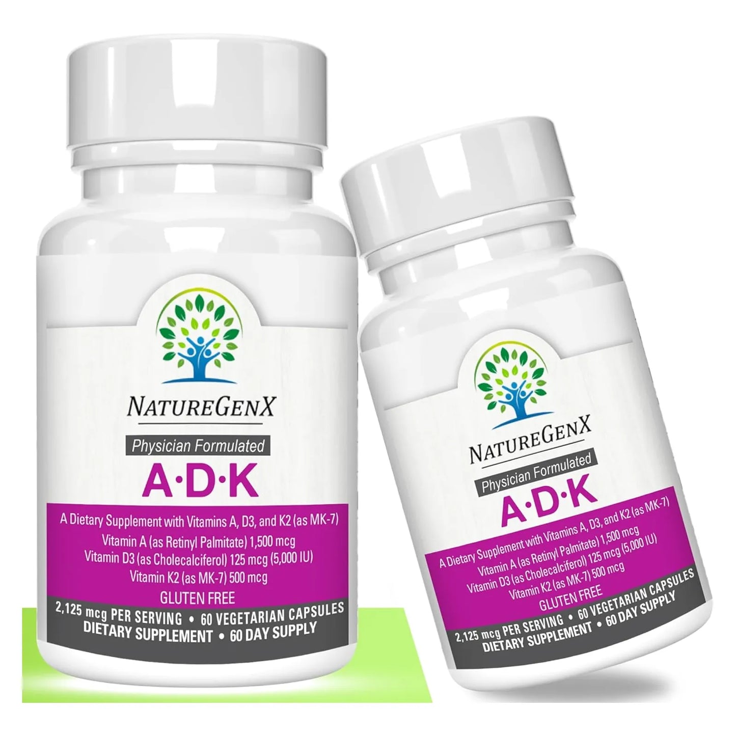 Vitaminas A D3 K2 Salud Ósea 60 Cápsulas Paquete 2 Mejoradas