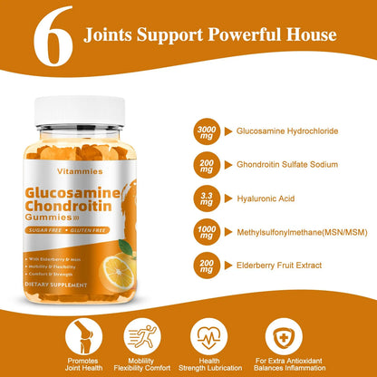 Gomitas De Glucosamina Con Msm Y Saúco Apoyo Articular Antioxidante 60 Unidades