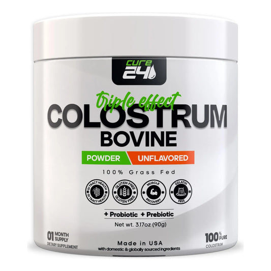 Calostro Bovino X3 Puro Polvo Superalimento Alto En IgG Probióticos EEUU