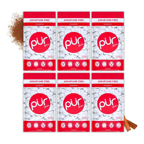 Chicles De Canela Pur 100 Xilitol Veganos Paquete 6 Unidades Sabor Intenso Sin Azucar