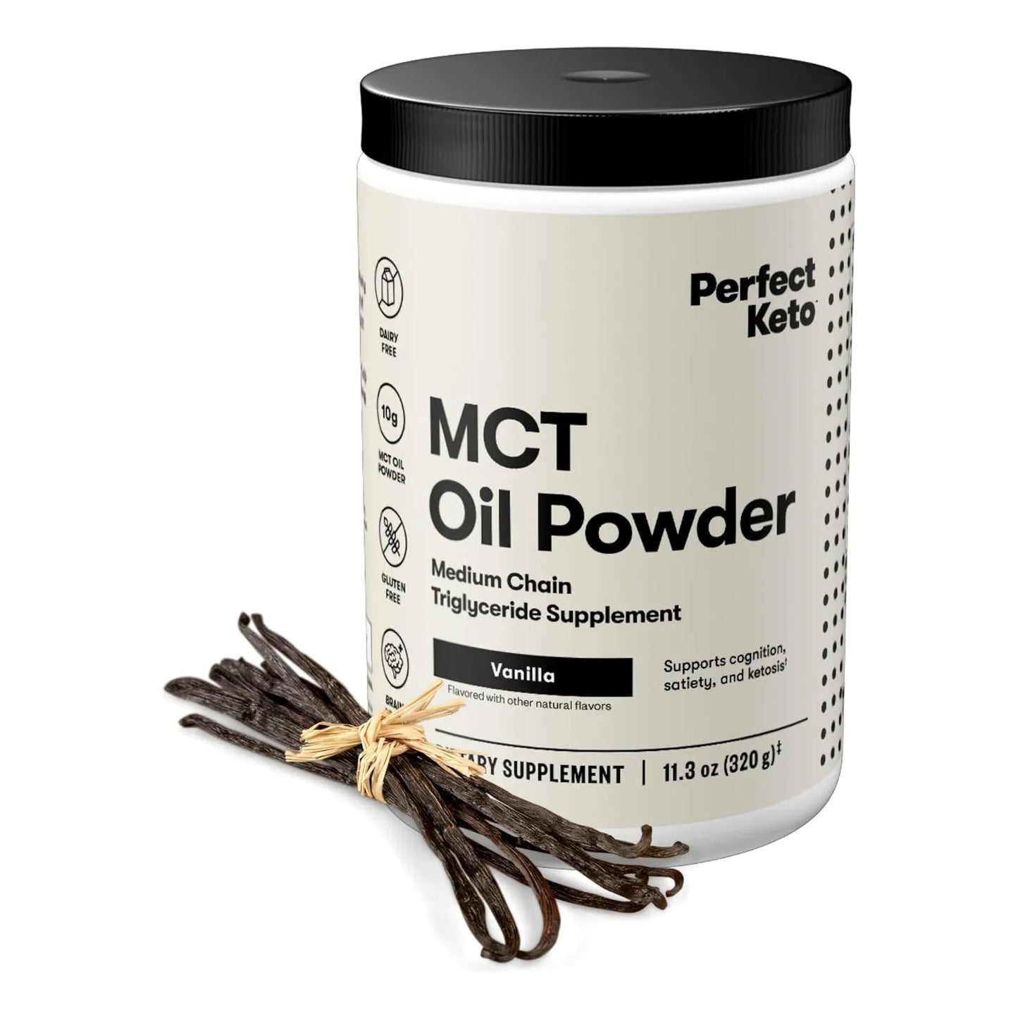 Polvo MCT De Coco Para Ketosis Suplemento Energético Cetogénico Sabor Vainilla