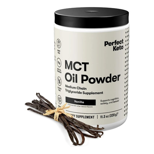 Polvo MCT De Coco Para Ketosis Suplemento Energético Cetogénico Sabor Vainilla