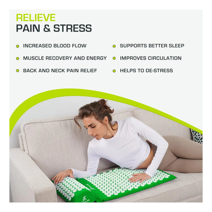 Colchoneta De Acupresion ProsourceFit Alivia Dolor Espalda Y Cuello Con Almohada Incluida