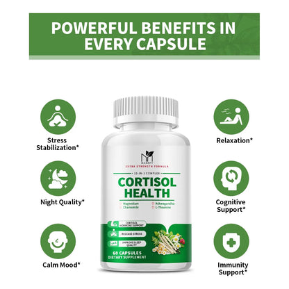 Suplemento Manager Cortisol 10 En 1 Con Magnesio Ashwagandha 60 Caps