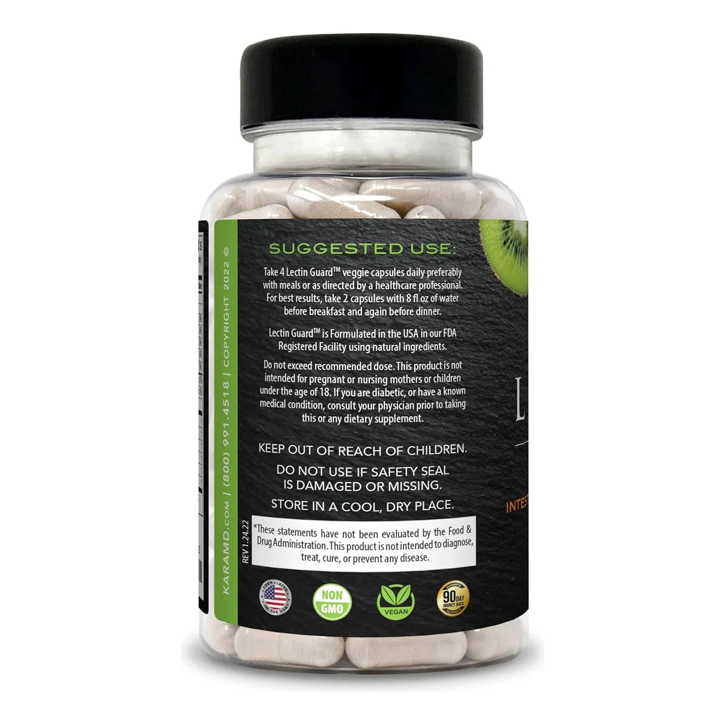 KaraMD Protector De Lectina Suplemento Digestivo 120 Capsulas Bloqueador Natural De Lectinas