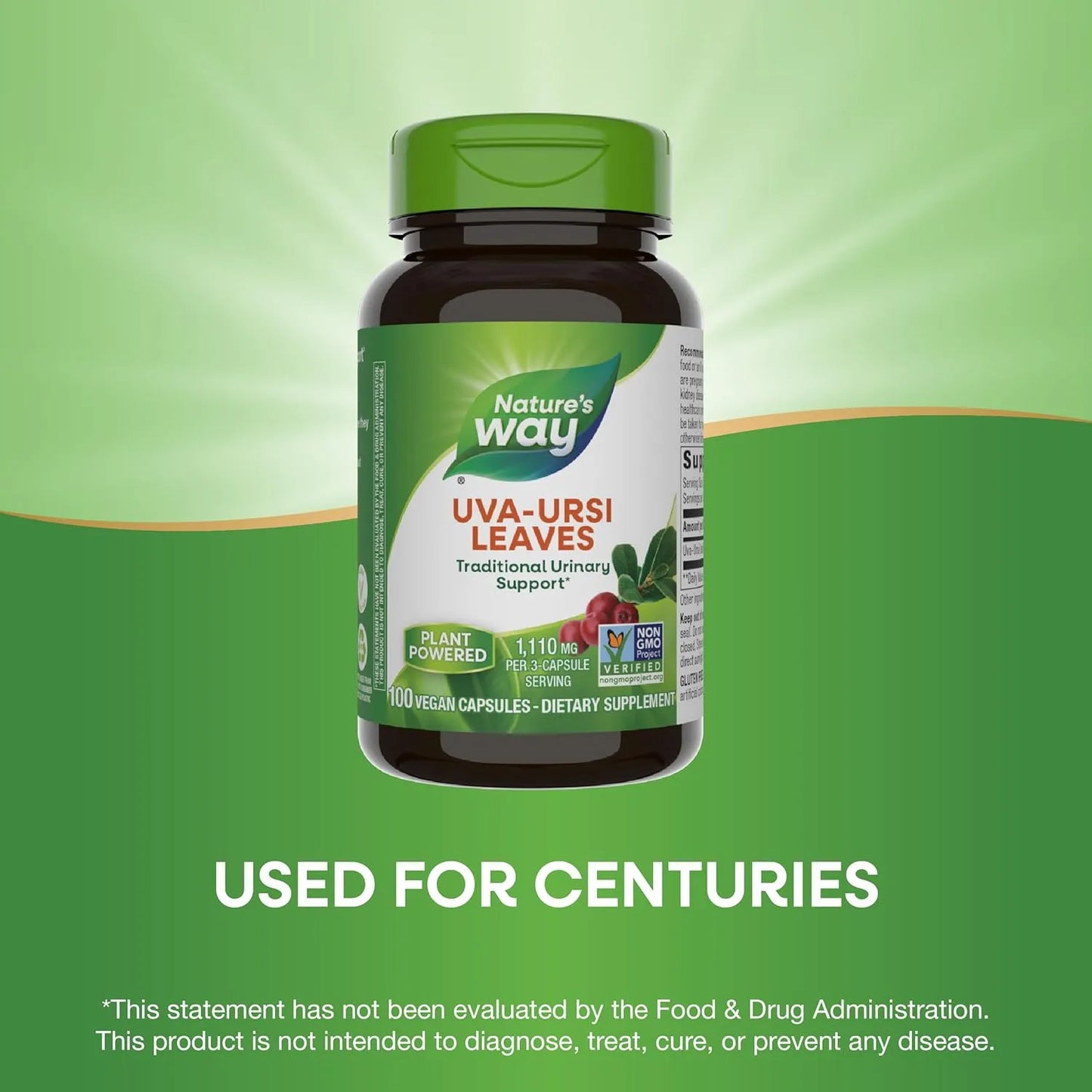 Uva Ursi 1110 Mg Soporte Urinario Tradicional 100 Capsulas Veganas NatureS Way