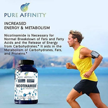 Nicotinamida B3 500 Mg Energía Regeneración Celular Y Soporte Cognitivo