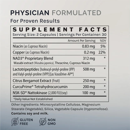 Cardio Prime+ Suplemento Para Presión Arterial Y Salud Cardíaca 60 Cápsulas