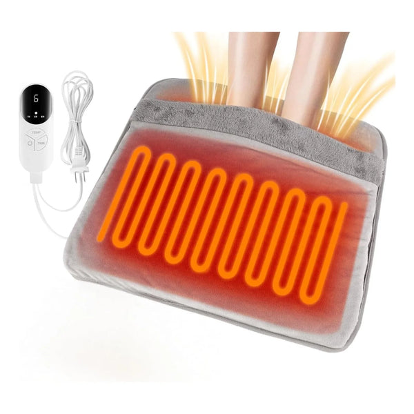 Calentador Eléctrico De Pies Doble Cara 6 Niveles De Temperatura Y 3 Temporizadores