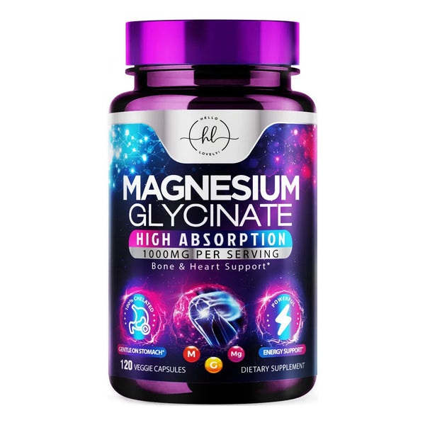 Suplemento De Magnesio Glicinato 1000 Mg Salud Osea Cardiaca Nervios Musculos