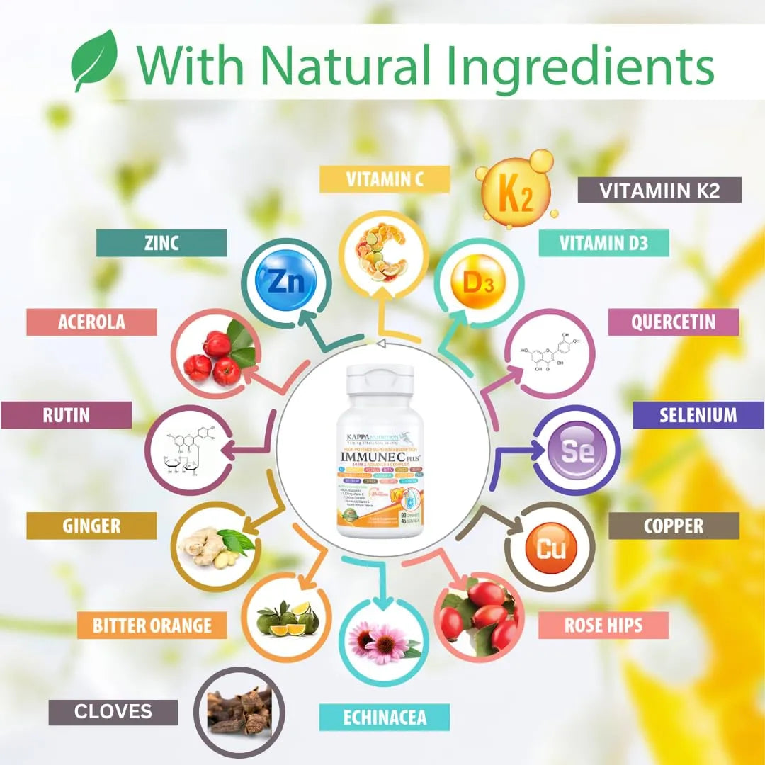 Fórmula 14 En 1 Para El Sistema Inmunológico Con Quercetina Vitamina C Zinc Y Más