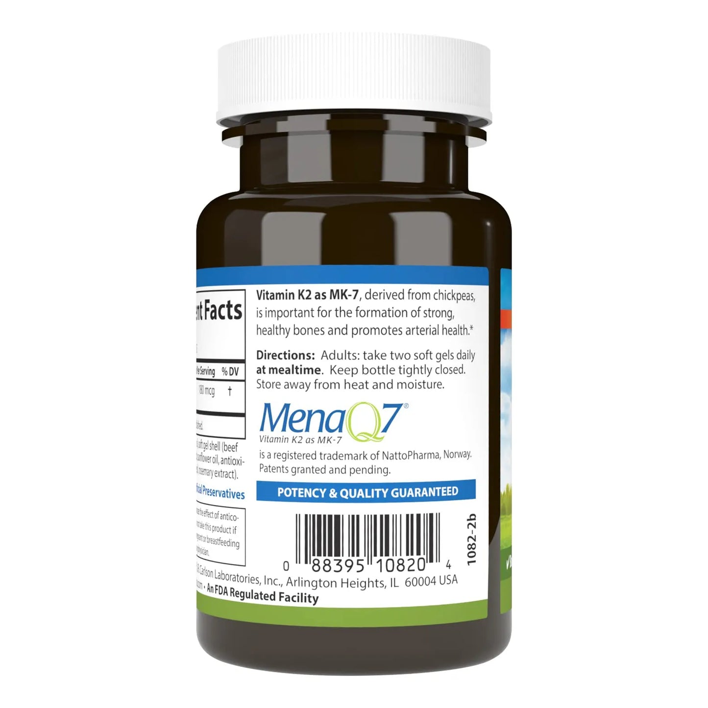Vitamina K2 MK-7 180 Mcg Soporte Óseo 90 Cápsulas Blandas MenaQ7