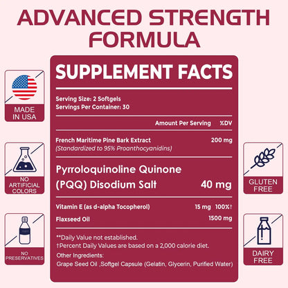 Extracto De Corteza De Pino Marítimo Francés 200 Mg Doble Absorción 120 Cápsulas