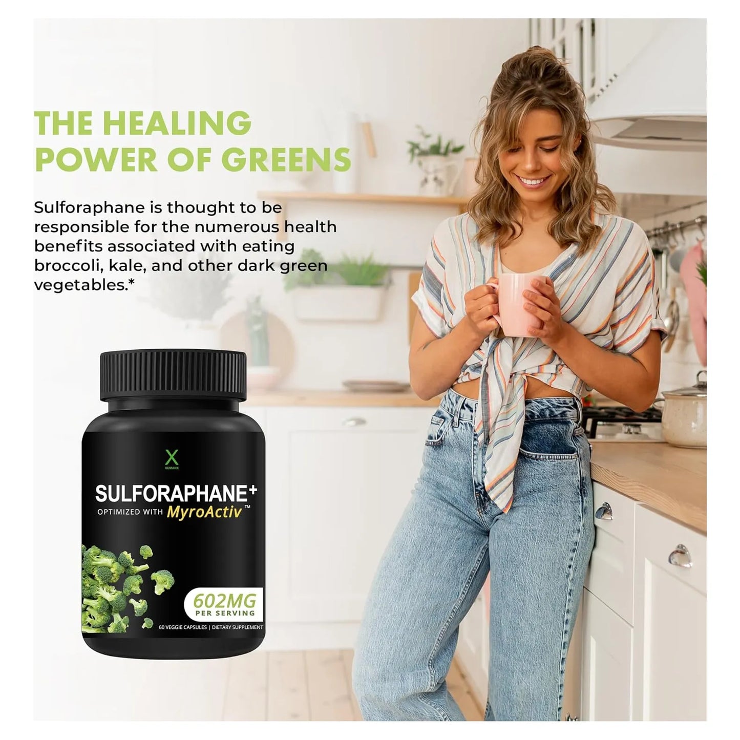 Sulforafano 602Mg Extracto De Semilla De Broccoli Y Moringa Potente Antioxidante Y Desintoxicante