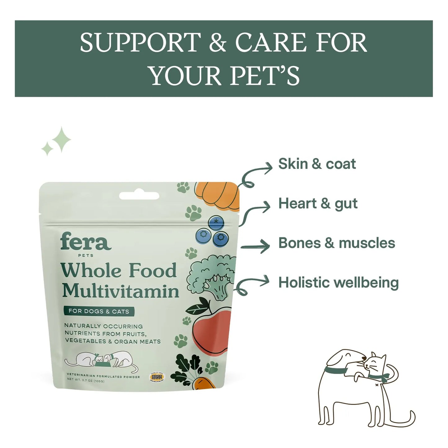Multivitaminico Completo Para Gatos Y Perros Fera Pets Con Probióticos