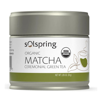Té Verde Ceremonial Matcha Orgánico Solspring 23 Porciones Lata Premium