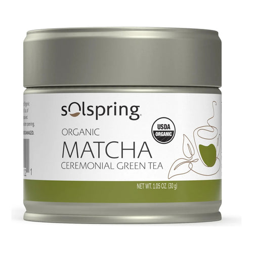 Té Verde Ceremonial Matcha Orgánico Solspring 23 Porciones Lata Premium