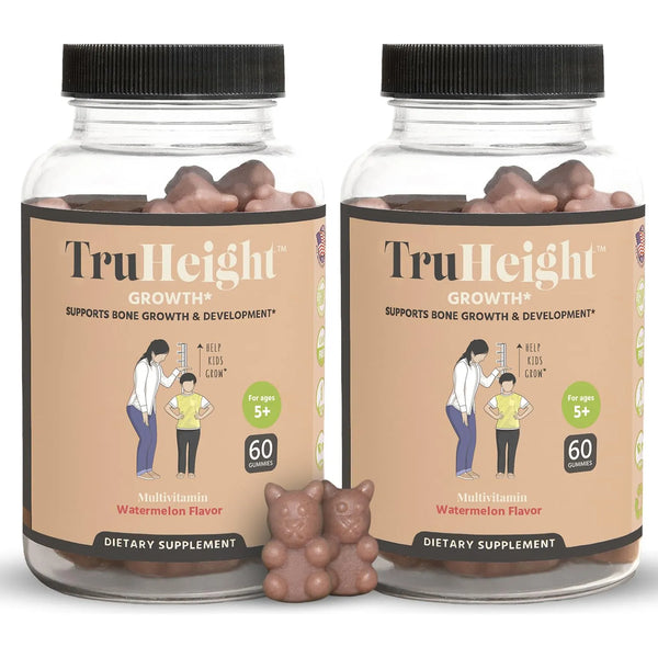 Gomitas De Crecimiento Sabor Sandia Con Vitamina D K Calcio TruHeight Suplemento Natural Para Niños
