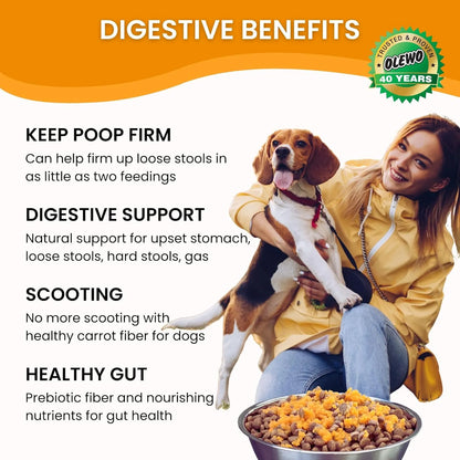 Olewo Zanahorias Deshidratadas 1 Kg Suplemento Digestivo Para Perros