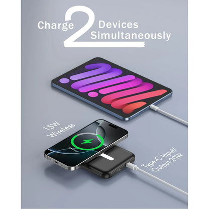 Cargador Inalámbrico Podoru 5000mah Magsafe Portátil Negro - Imagen 3