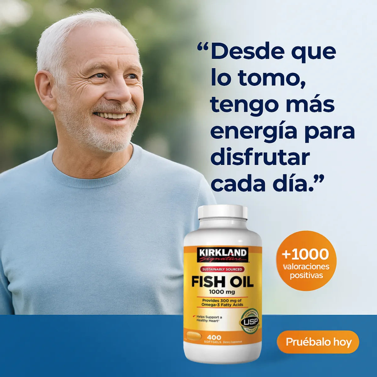 Aceite De Pescado 1000 Mg Con Acidos Grasos Omega 3 400 Cap - Imagen 4