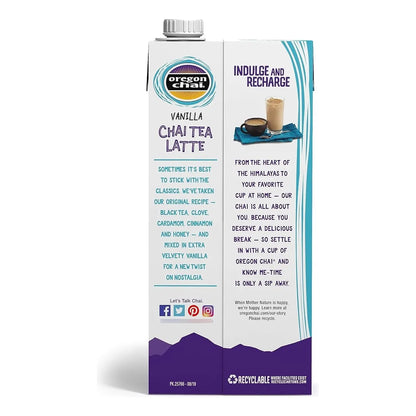 Concentrado De Té Chai Vainilla Líquido 946 Ml Paquete De 6 Oregon Chai