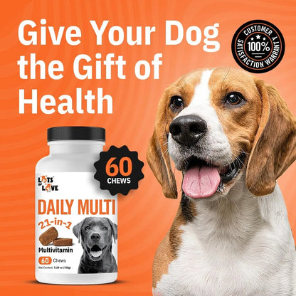 Masticables Multivitamínicos Diarios Para Perros 60 Unidades Salud Y Vitalidad