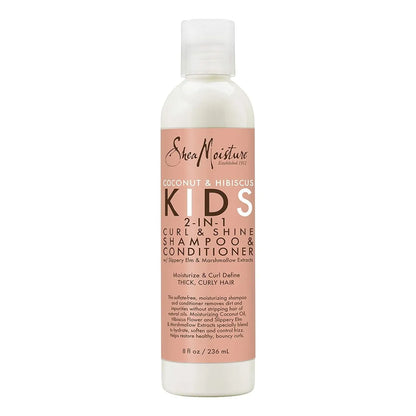 Sheamoisture Set Cabello Rizado Niños Hibisco Coco 3 En 1 Rizos Definidos Sin Frizz