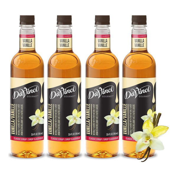 Jarabe De Vainilla Francesa DaVinci Gourmet Pack X4 Botellas 750 Ml