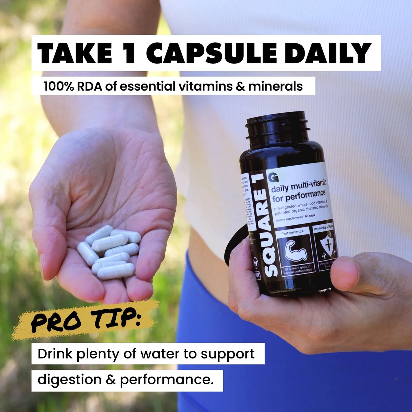 Multivitaminico Y Mineral Gains In Bulk Square 1 Con Enzimas Digestivas Para Mujeres Y Hombres