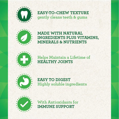 Golosinas Dentales Naturales GREENIES Aging Care Para Perros 27 Onzas