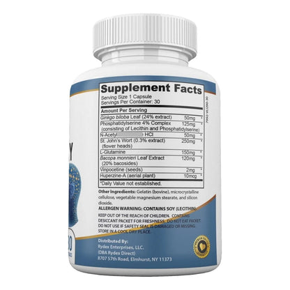 Brain Memory Pro Health Suplemento Cognitivo 30 Capsulas Natural