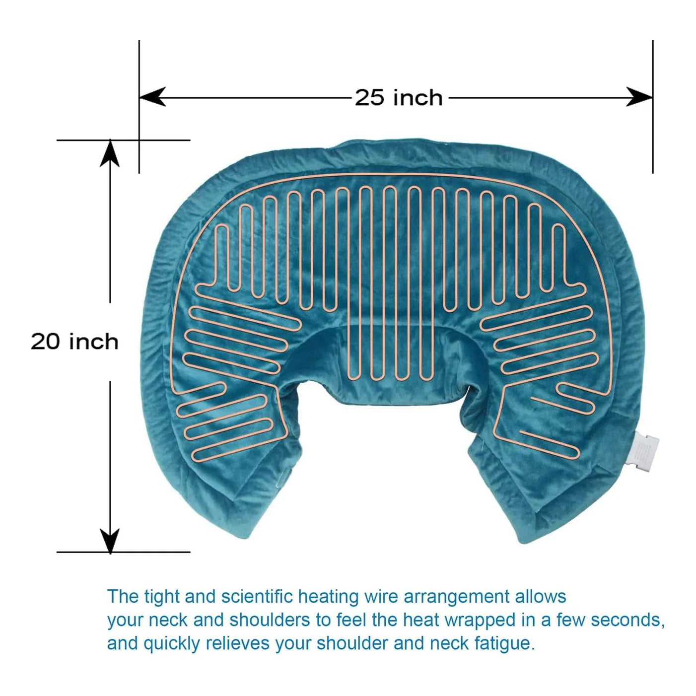 Almohadilla Termica Electrica Para Dolor De Cuello Y Hombros Con Apagado Automatico