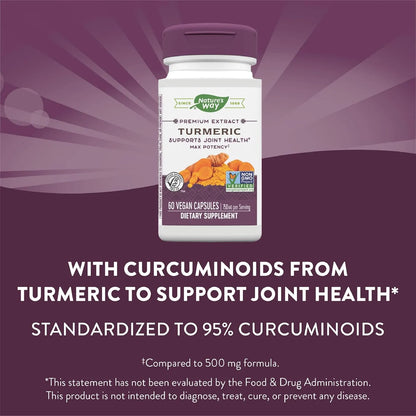 Cúrcuma Estandarizada 750 Mg 60 Cápsulas Veganas Pack Doble Nature's Way