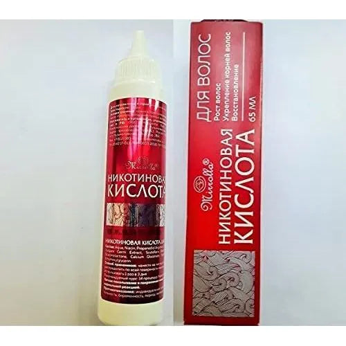 Suero Crecimiento Cabello Ácido Nicotínico 65 Ml Cabello Grueso Y Fuerte